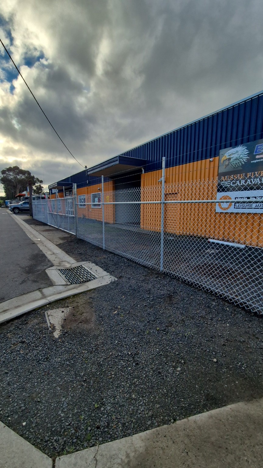 Security fence posts installed carefully around underground services in Leongatha